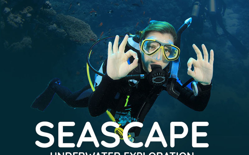 Seascape Multipurpose Travel & Nature Presentation PowerPoint template PowerPoint Template