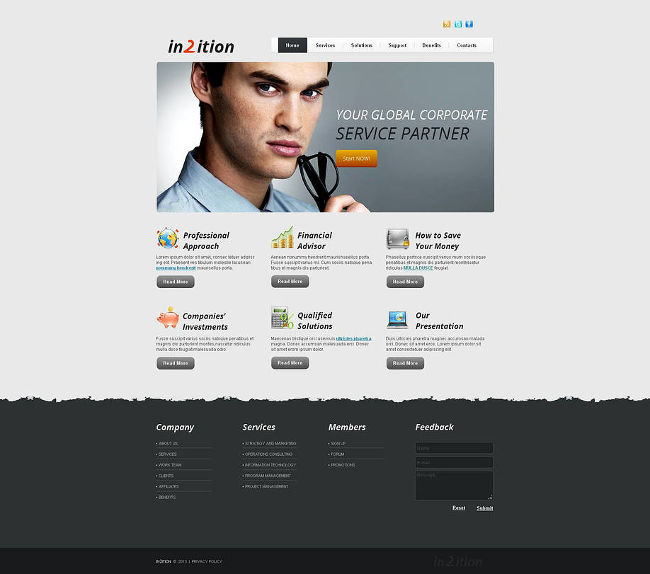 With Footer Block Of Corporateamp Template You Can Set An