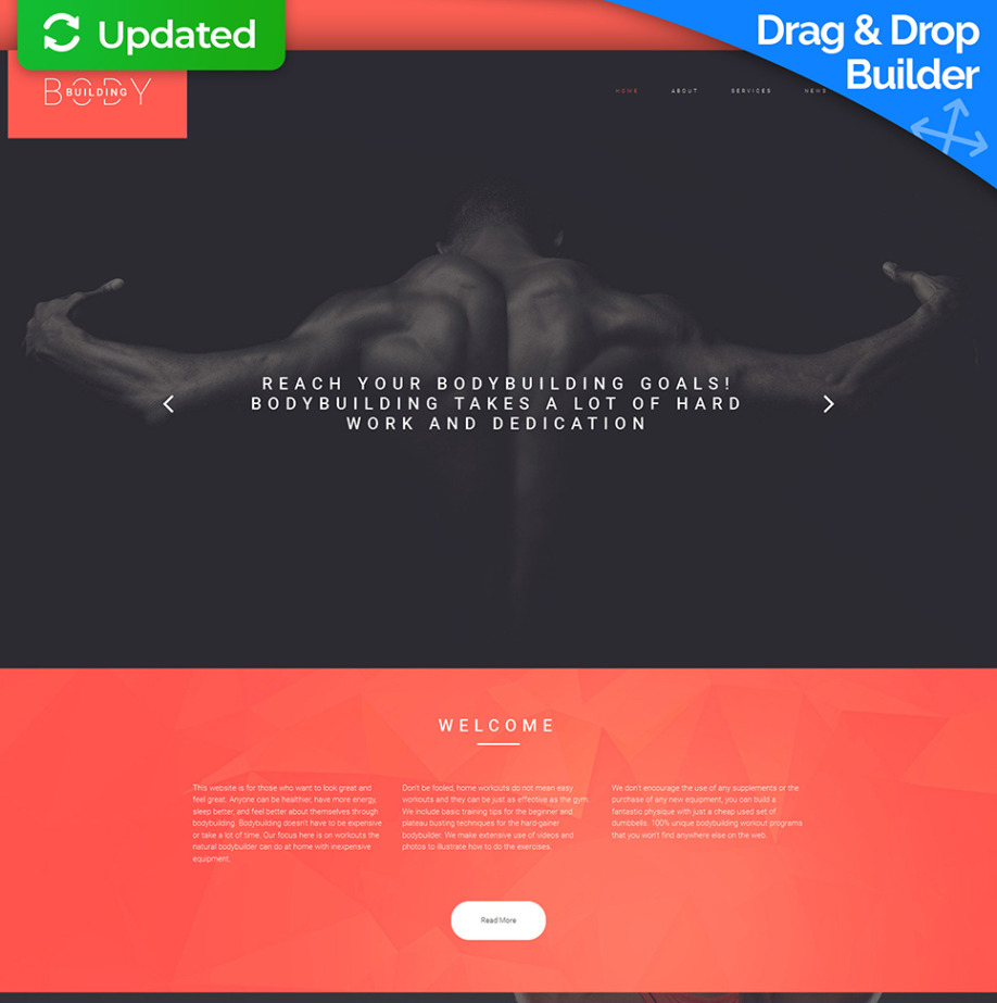 Responsive Template For Gym Website MotoCMS