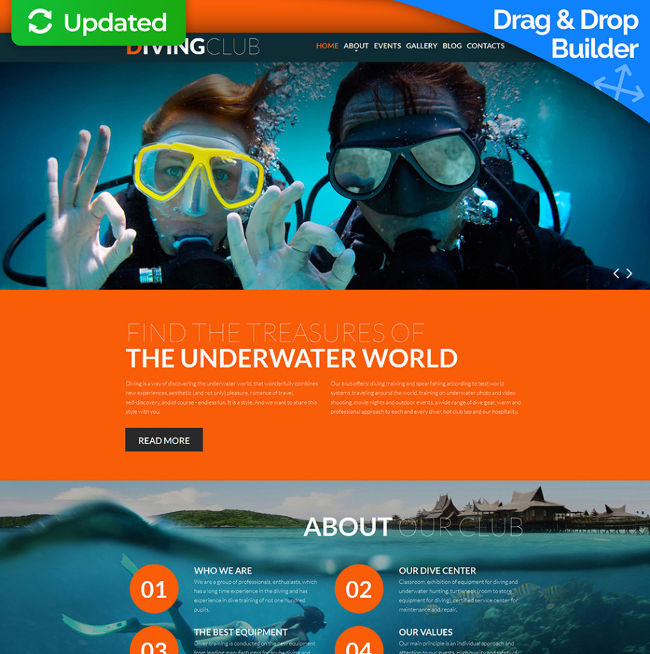 scuba diving templates