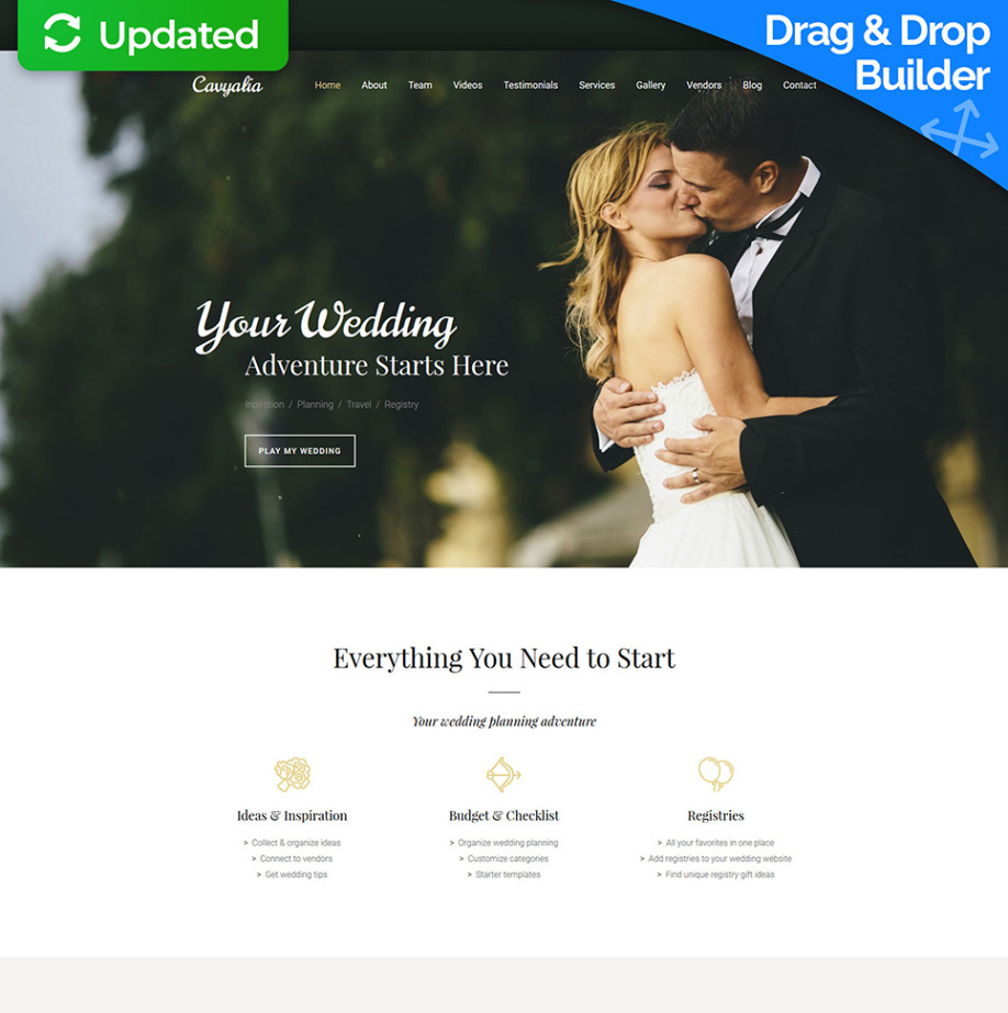 Destination Wedding Website Template For Agencies Motocms