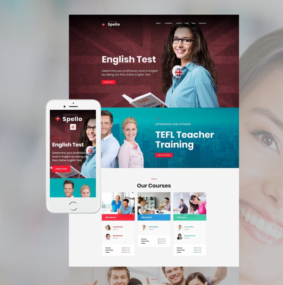 Language School Website Template For English Center Motocms Language School Website Template Image