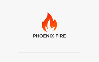 Phoenix Fire Design Concept Logo Template