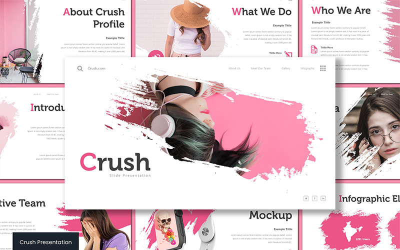 Crush PowerPoint template PowerPoint Template