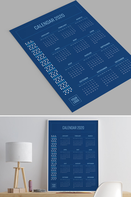 Template #92206 Calendar 2020 Webdesign Template - Logo template Preview