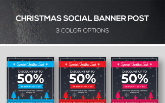 Christmas Banner Post Social Media Template