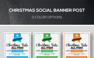 Christmas Banner Post Social Media Template