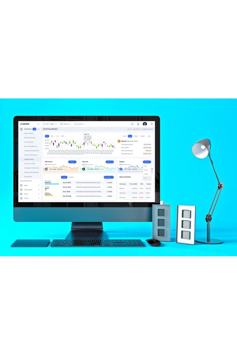 Cryptocurrency Admin Dashboard UI UI Elements - screenshot