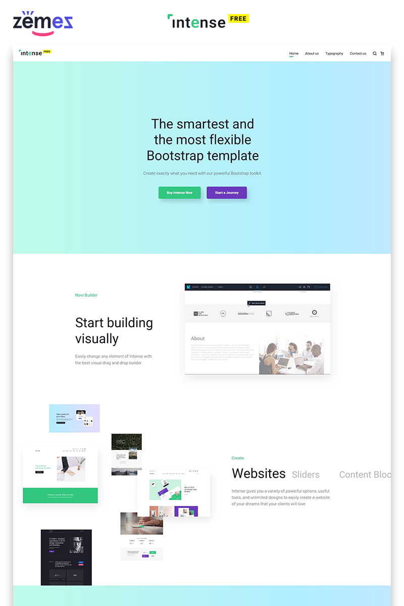 "Intense Free - Business HTML" - адаптивний Шаблон сайту №92283