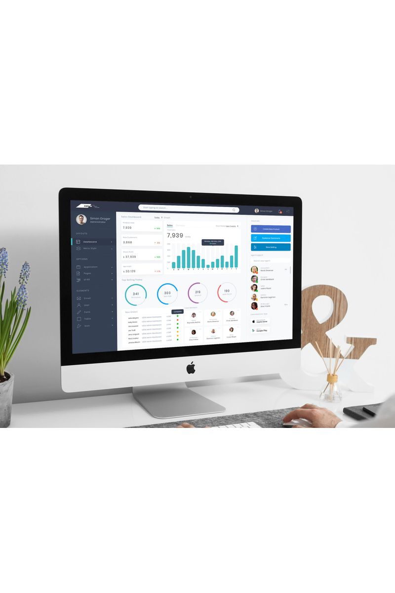 Sales Admin Dashboard Desktop Ui UI Elements - screenshot