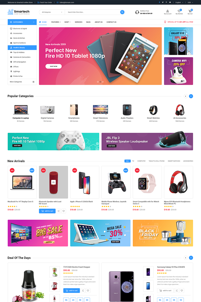 SM Smartech Magento Theme - screenshot