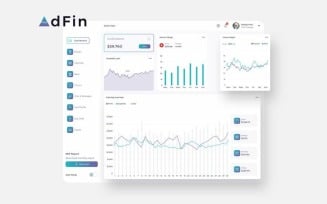 AdFin Finance Dashboard Ui Light Sketch Template