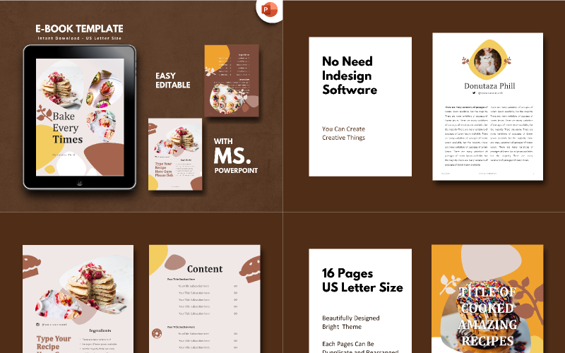 Recipe Food Presentation PowerPoint template PowerPoint Template