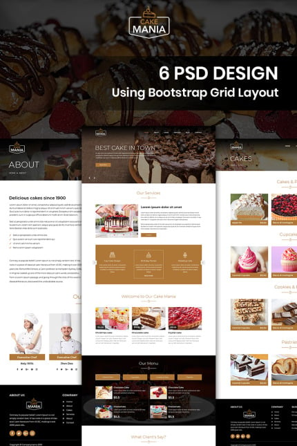 Template #92481 Pastry Shop Webdesign Template - Logo template Preview