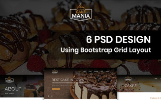 Cake Mania - Cake Shop PSD Template