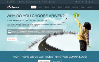 Arwen - Responsive Onepage Joomla Template