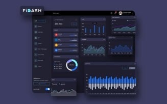 FiDASH Finance Dashboard Ui Dark Sketch Template