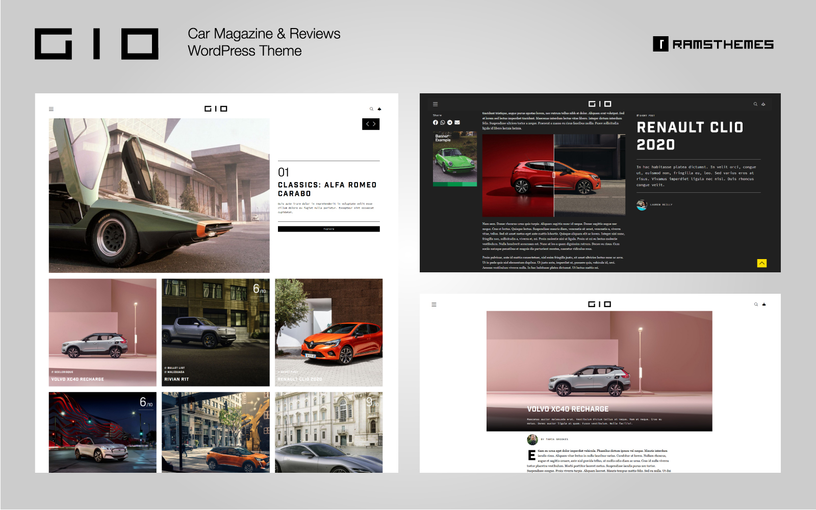 WordPress Theme namens "GIO - Car Magazine" #92771