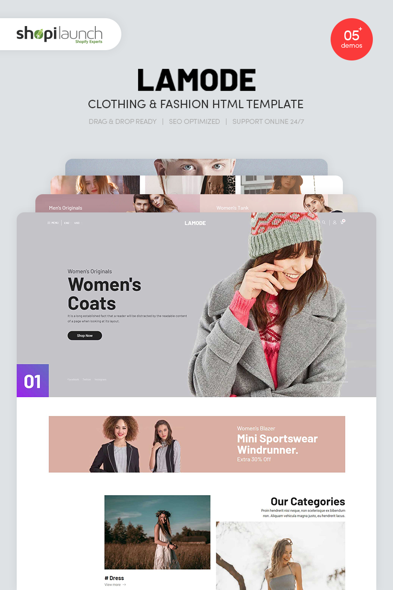 Lamode - Clothing & Fashion Responsive Website Template
