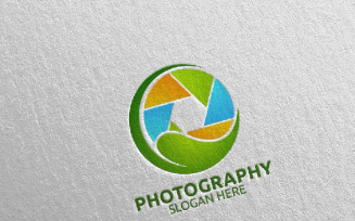 Nature Camera Photography 52 Logo Template