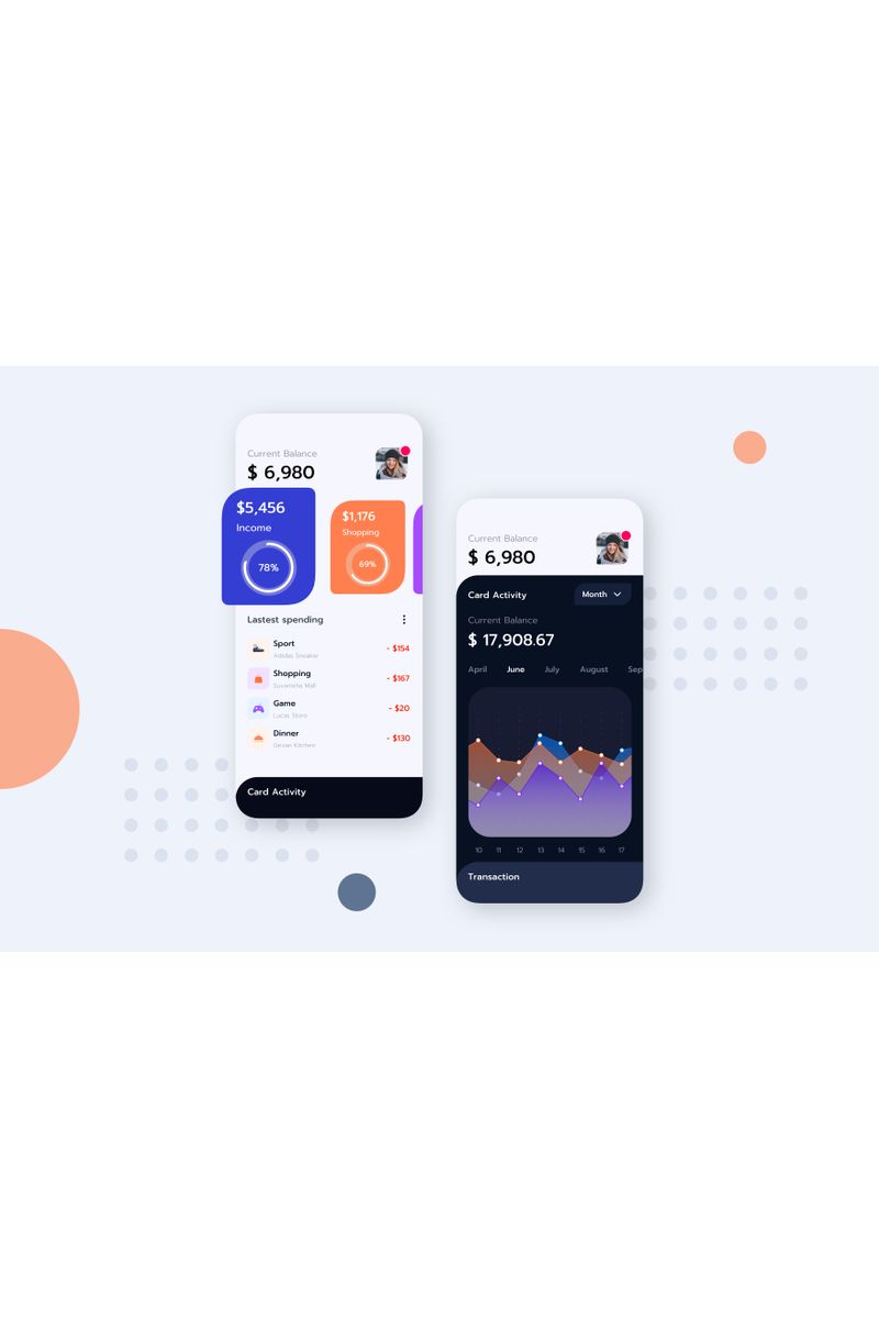 Plantilla Sketch "Finance Mobile UI KitG" #92909 - captura de pantalla