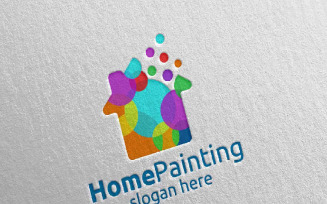 Real Estate Painting 4 Logo Template