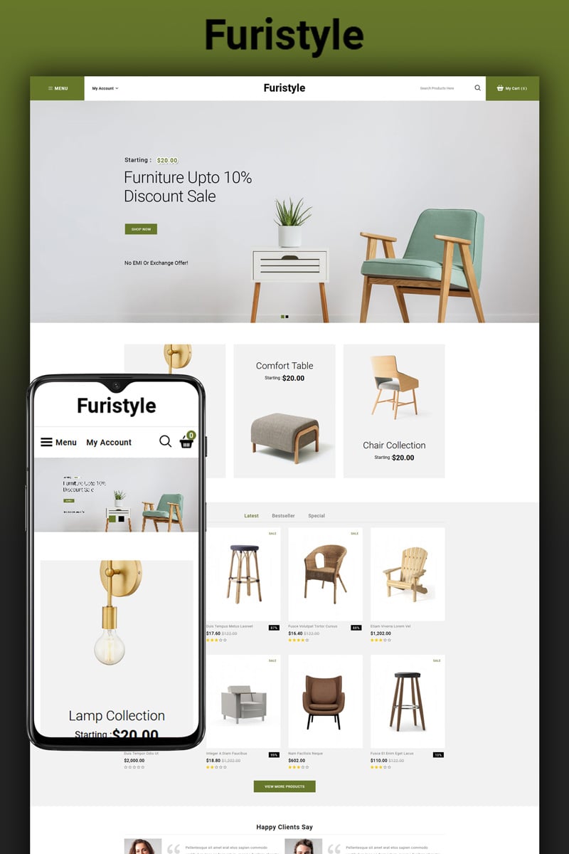 Responsywny szablon OpenCart Furistyle - Furniture Store #92911