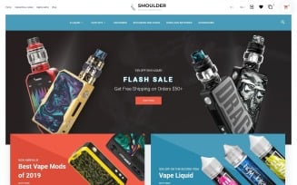 Smoulder - E-cigarette Website Design PrestaShop Theme