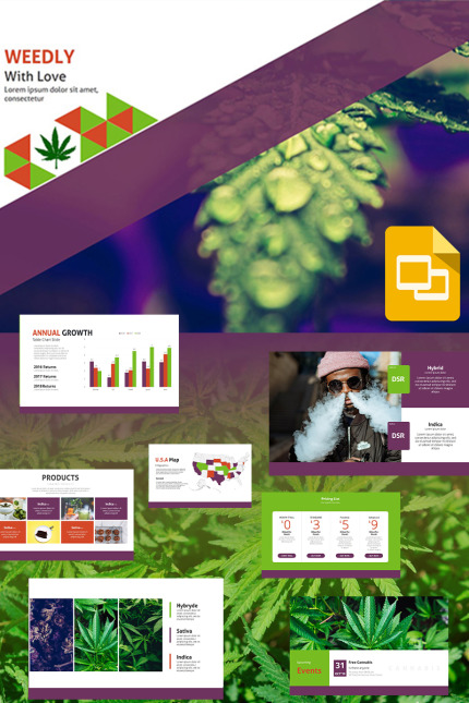 Kit Graphique #93093 Cannabis Mdical Divers Modles Web - Logo template Preview
