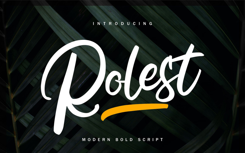Rolest | Modern Bold Cursive Font