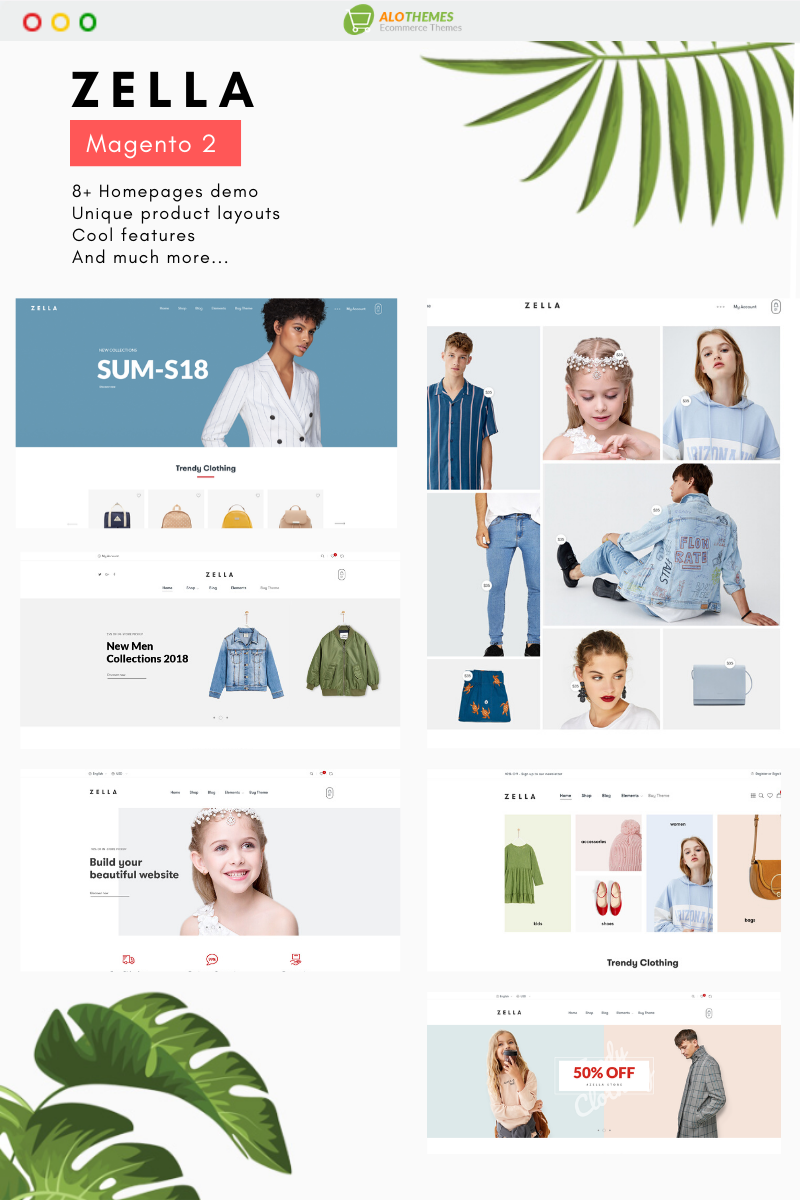 Tema Magento "Zella - Premium Responsive and RTL supported" #93056 - captura de pantalla