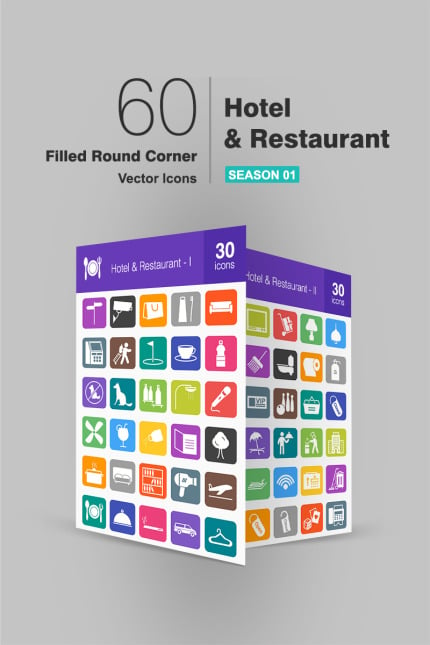 Template #93213 Icon Restaurant Webdesign Template - Logo template Preview