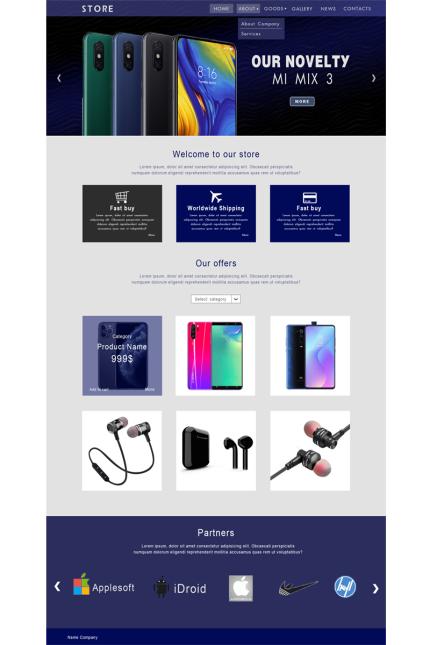 Template #93236 Electronics Product Webdesign Template - Logo template Preview