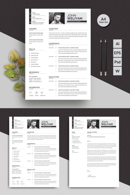 Kit Graphique #93290 Resume Cv Divers Modles Web - Logo template Preview