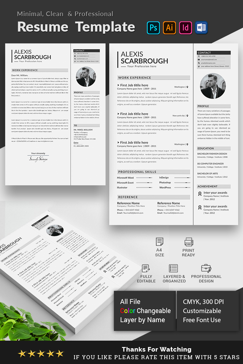 Alexis Scarbrough Resume Template - screenshot