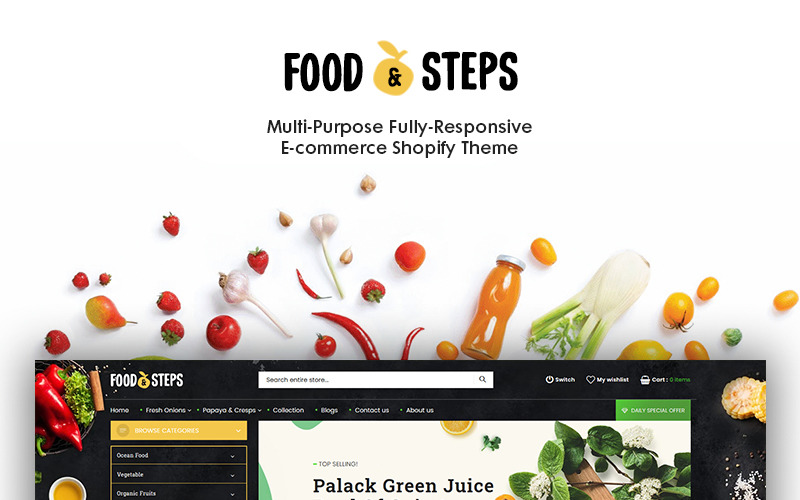 Food Steps - The Organic & Food Responsive Shopify Theme