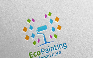Home Painting Vector 8 Logo Template