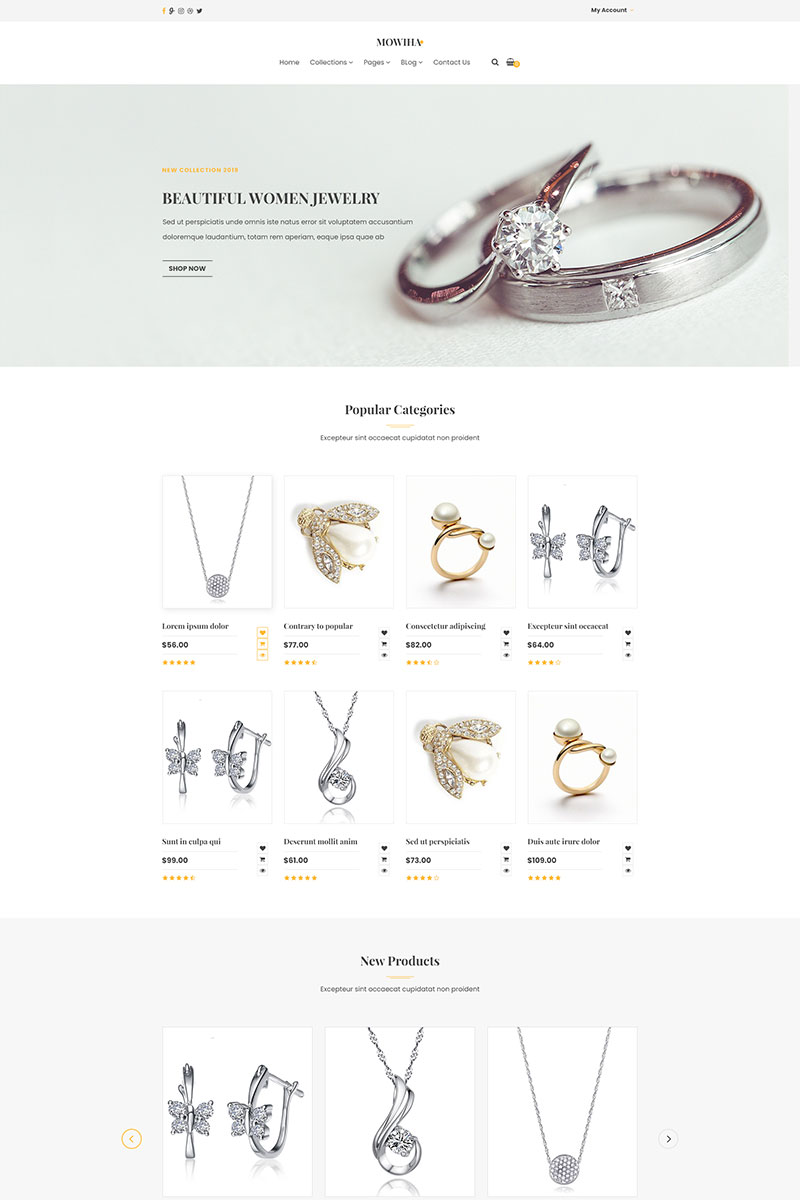 Modello PSD Responsive #93230 "Jewlery | Creative Multi-Purpose" - screenshot