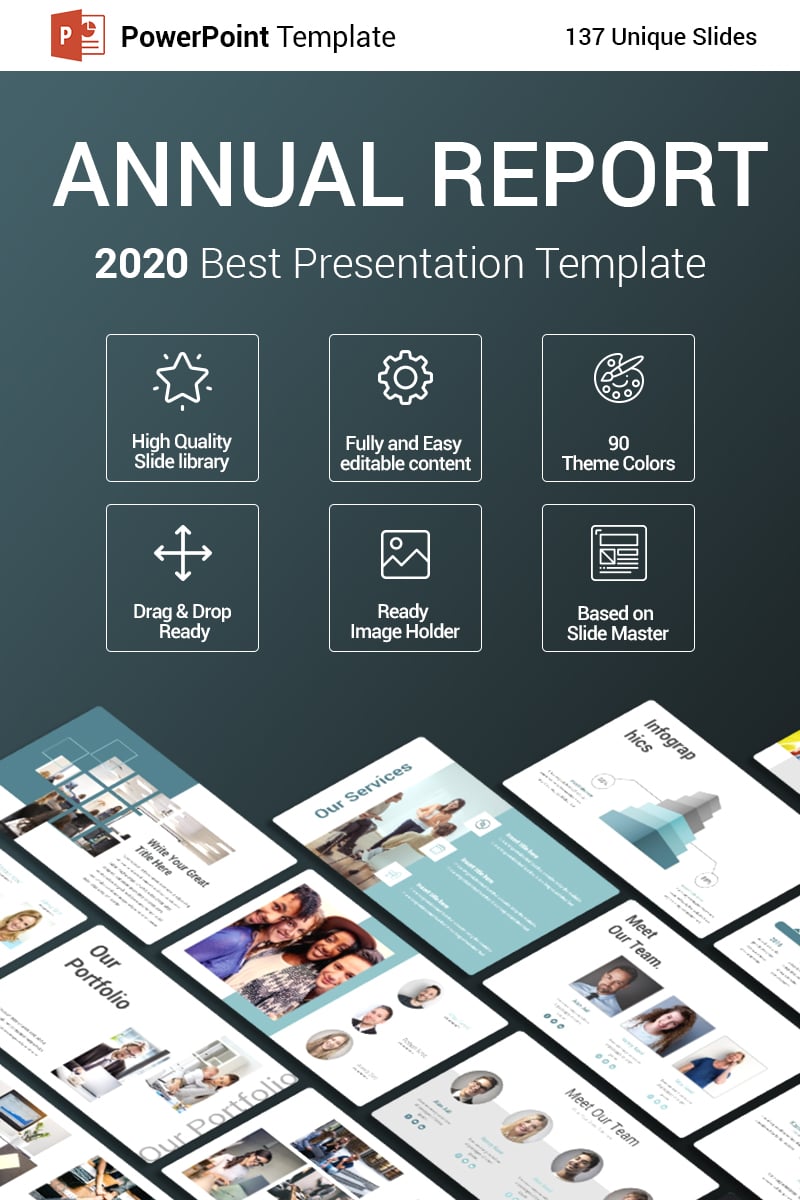 Annual Report Powerpoint Template 1366