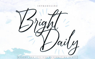 BrightDaily | Modern & Stylized Handwriting Font