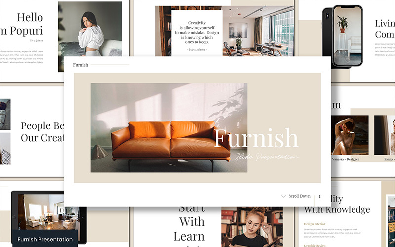 Furnish PowerPoint template PowerPoint Template