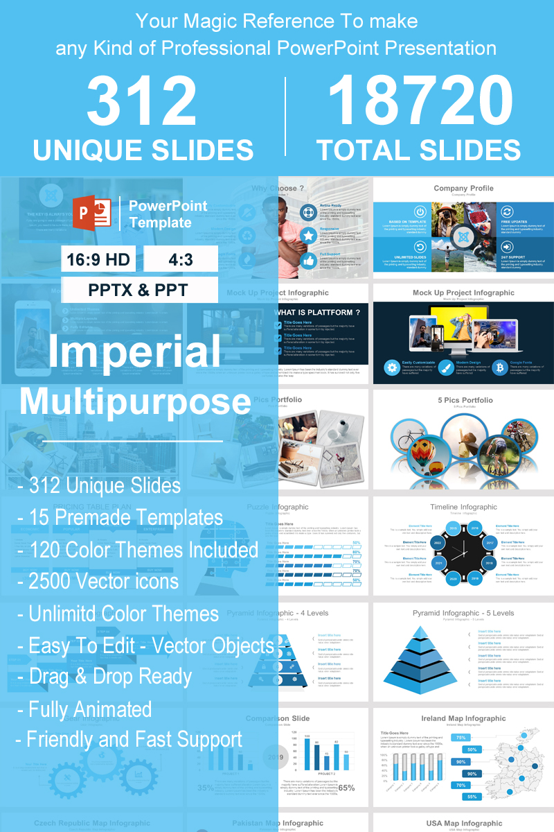 Luxusní PowerPoint šablona "Imperial - Multipurpose" #93388 - screenshot