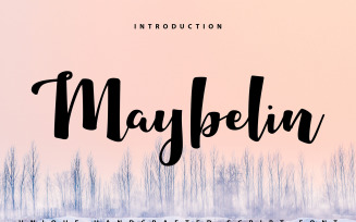 Maybelin | Unique Handcrafted Font
