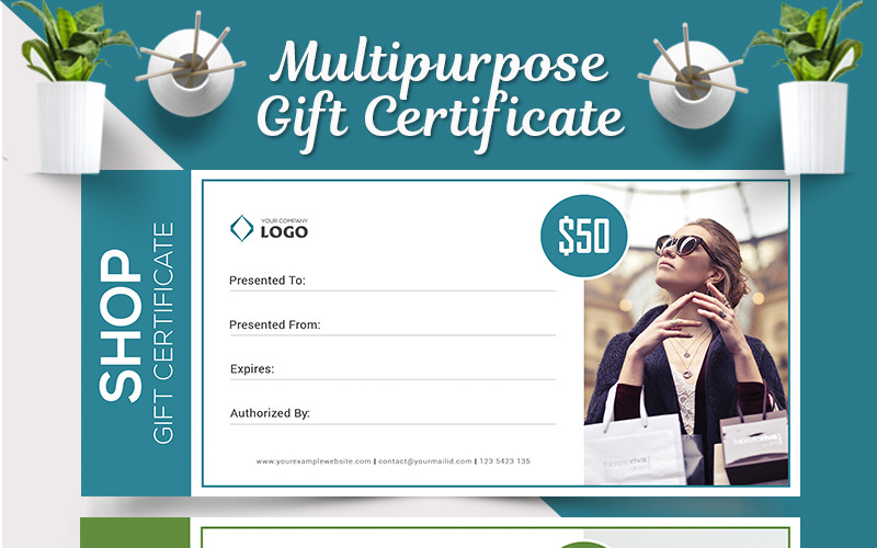 Multipurpose Gift Certificate - Corporate Identity Template