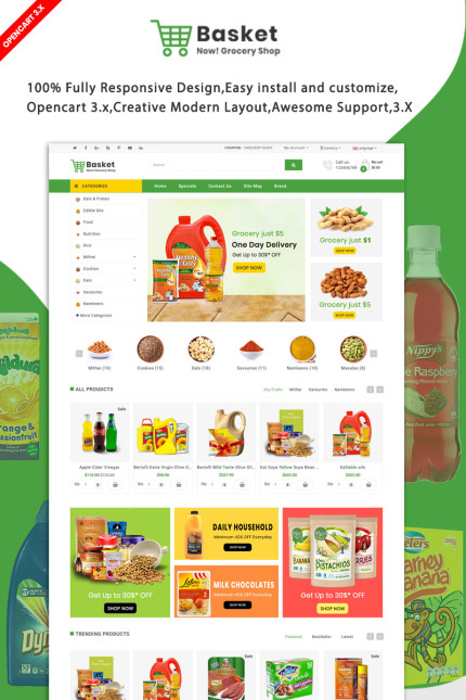 Template #93424 Grocery Seo Webdesign Template - Logo template Preview