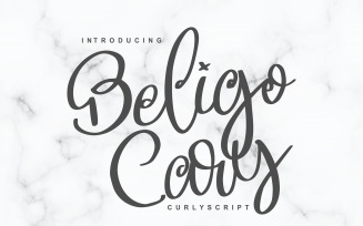 Beligo Cary | Curly Cursive Font