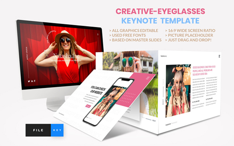 Fashion - Eyeglasses - Keynote template Keynote Template