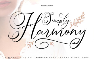 Simply Harmony | A Simply Stylistic Modern Calligraphy Cursive Font