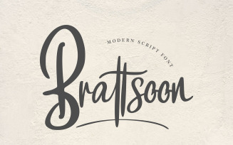 Brattsoon | Modern Cursive Font
