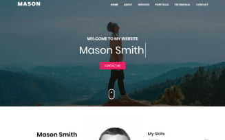 Mason - Personal Portfolio Landing Page Template